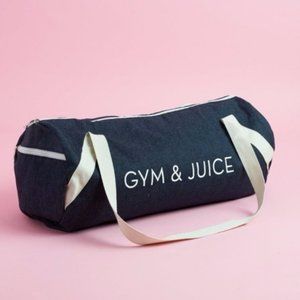 NEW Gym & Juice Denim Duffle Bag